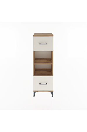 Arges Dolap 2 Raflı 2 Çekmeceli 44x30x134 Çam-Aytaşı