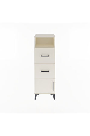 Arges Dolap Tek Raflı 2 Çekmeceli Tek Kapaklı 44x30x134 Aytaşı-Aytaşı