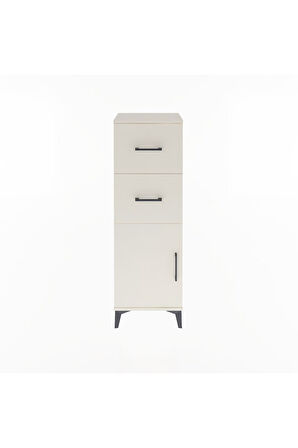 Arges Dolap Tek Raflı 2 Çekmeceli Tek Kapaklı 44x30x134 Aytaşı-Aytaşı