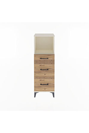 Arges Dolap Tek Raflı 3 Çekmeceli 44x30x134 Aytaşı-Çam