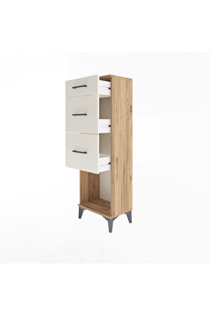 Arges Dolap 3 Çekmeceli 44x30x134 Çam-Aytaşı