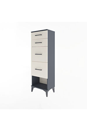 Arges Dolap 4 Çekmeceli 44x30x134 Antrasit-Aytaşı