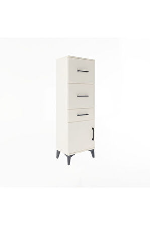 Arges Dolap 3 Çekmeceli Tek Kapaklı 44x30x134 Aytaşı-Aytaşı