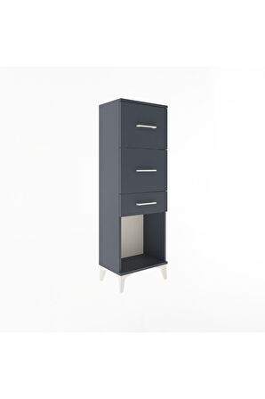 Arges Dolap 3 Çekmeceli 44x30x134 Antrasit-Antrasit