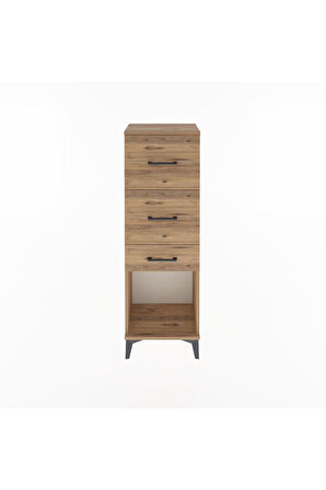 Arges Dolap 3 Çekmeceli 44x30x134 Çam-Çam