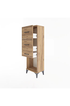 Arges Dolap 3 Çekmeceli 44x30x134 Çam-Çam