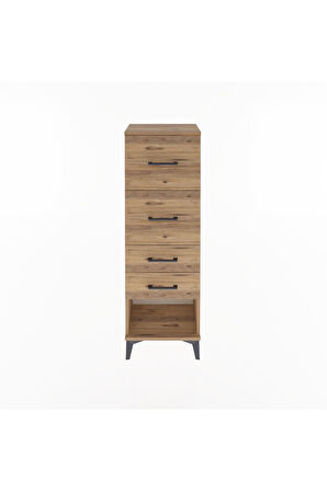 Arges Dolap 4 Çekmeceli 44x30x134 Çam-Çam