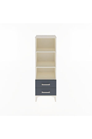 Arges Dolap 3 Raflı 2 Çekmeceli 44x30x134 Aytaşı-Antrasit