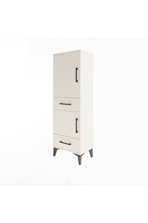 Arges Dolap 3 Raflı 2 Çekmeceli 2 Kapaklı 44x30x134 Aytaşı-Aytaşı
