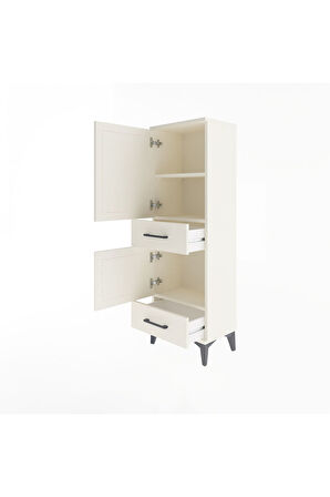 Arges Dolap 3 Raflı 2 Çekmeceli 2 Kapaklı 44x30x134 Aytaşı-Aytaşı