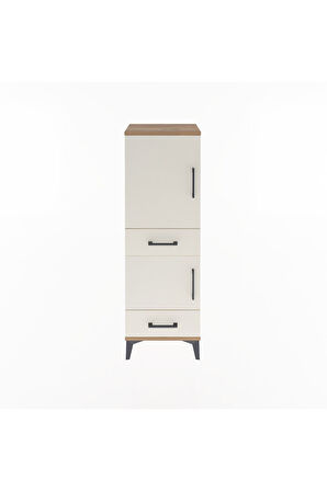 Arges Dolap 3 Raflı 2 Çekmeceli 2 Kapaklı 44x30x134 Çam-Aytaşı