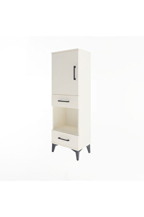 Arges Dolap 3 Raflı 2 Çekmeceli Tek Kapaklı 44x30x134 Aytaşı-Aytaşı