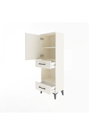 Arges Dolap 3 Raflı 2 Çekmeceli Tek Kapaklı 44x30x134 Aytaşı-Aytaşı