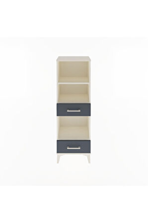 Arges Dolap 3 Raflı 2 Çekmeceli 44x30x134 Aytaşı-Antrasit