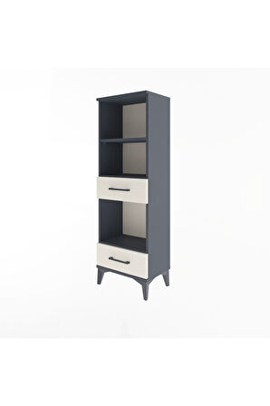 Arges Dolap 3 Raflı 2 Çekmeceli 44x30x134 Antrasit-Aytaşı