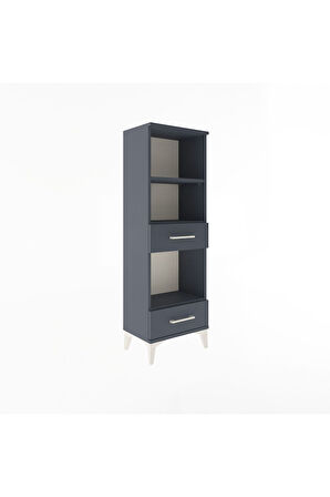 Arges Dolap 3 Raflı 2 Çekmeceli 44x30x134 Antrasit-Antrasit