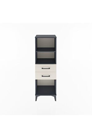 Arges Dolap 2 Raflı 2 Çekmeceli 44x30x134 Antrasit-Aytaşı