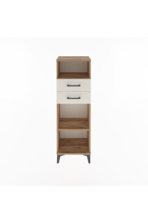 Arges Dolap 2 Raflı 2 Çekmeceli 44x30x134 Çam-Aytaşı
