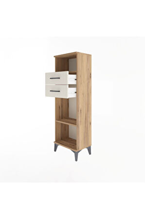 Arges Dolap 2 Raflı 2 Çekmeceli 44x30x134 Çam-Aytaşı