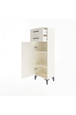 Arges Dolap 2 Raflı 2 Çekmeceli Tek Kapaklı 44x30x134 Aytaşı-Aytaşı