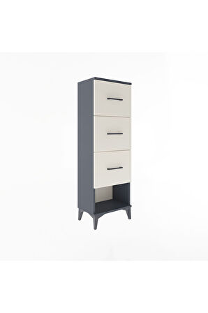 Arges Dolap 3 Çekmeceli 44x30x134 Antrasit-Aytaşı