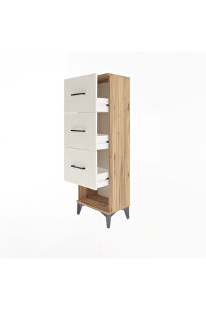 Arges Dolap 3 Çekmeceli 44x30x134 Çam-Aytaşı