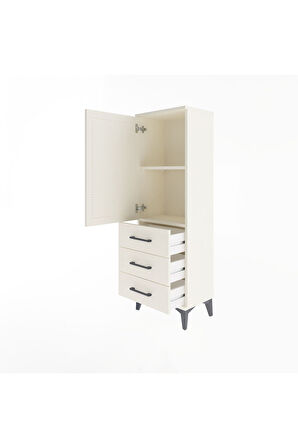 Arges Dolap 2 Raflı 3 Çekmeceli Tek Kapaklı 44x30x134 Aytaşı-Aytaşı