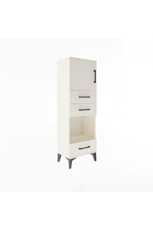 Arges Dolap 2 Raflı 3 Çekmeceli Tek Kapaklı 44x30x134 Aytaşı-Aytaşı