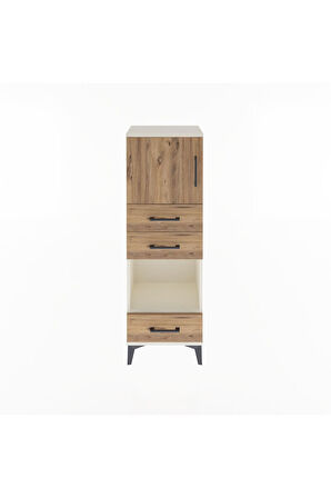 Arges Dolap 2 Raflı 3 Çekmeceli Tek Kapaklı 44x30x134 Aytaşı-Çam