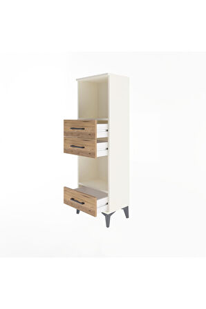 Arges Dolap 2 Raflı 3 Çekmeceli 44x30x134 Aytaşı-Çam