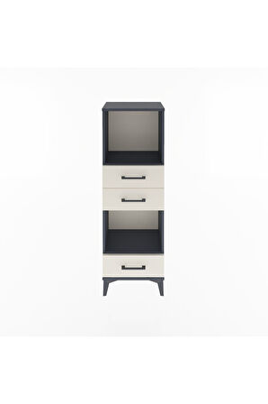 Arges Dolap 2 Raflı 3 Çekmeceli 44x30x134 Antrasit-Aytaşı