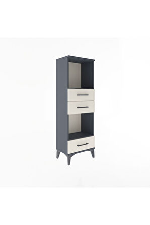 Arges Dolap 2 Raflı 3 Çekmeceli 44x30x134 Antrasit-Aytaşı