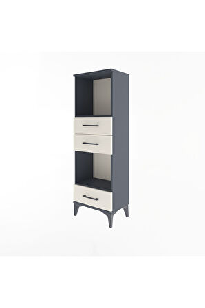 Arges Dolap 2 Raflı 3 Çekmeceli 44x30x134 Antrasit-Aytaşı