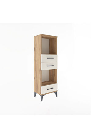 Arges Dolap 2 Raflı 3 Çekmeceli 44x30x134 Çam-Aytaşı