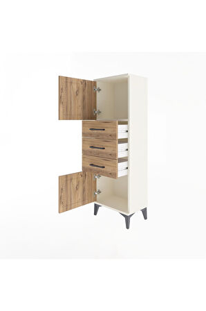 Arges Dolap 2 Raflı 3 Çekmeceli 2 Kapaklı 44x30x134 Aytaşı-Çam