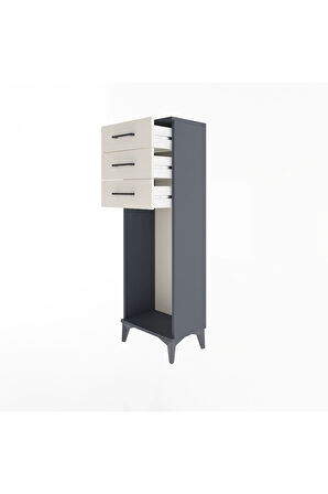 Arges Dolap 3 Çekmeceli 44x30x134 Antrasit-Aytaşı