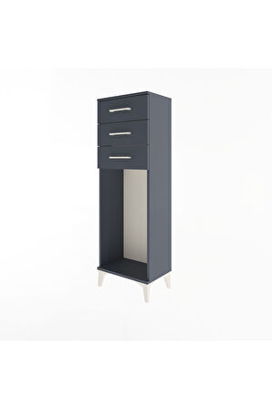 Arges Dolap 3 Çekmeceli 44x30x134 Antrasit-Antrasit