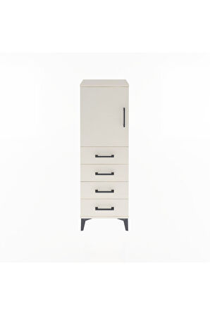 Arges Dolap 2 Raflı 4 Çekmeceli Tek Kapaklı 44x30x134 Aytaşı-Aytaşı