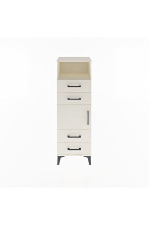 Arges Dolap 2 Raflı 4 Çekmeceli Tek Kapaklı 44x30x134 Aytaşı-Aytaşı