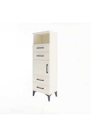 Arges Dolap 2 Raflı 4 Çekmeceli Tek Kapaklı 44x30x134 Aytaşı-Aytaşı