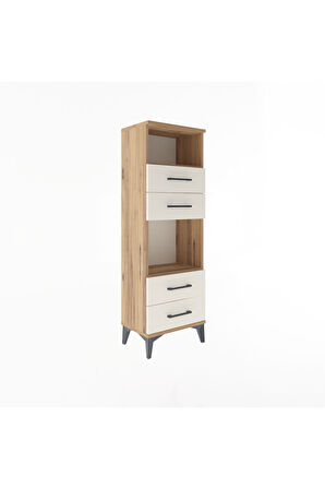 Arges Dolap 2 Raflı 4 Çekmeceli 44x30x134 Çam-Aytaşı