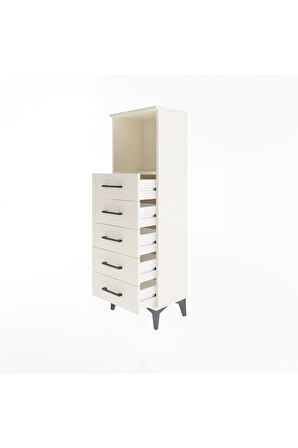 Arges Dolap Tek Raflı 5 Çekmeceli 44x30x134 Aytaşı-Aytaşı