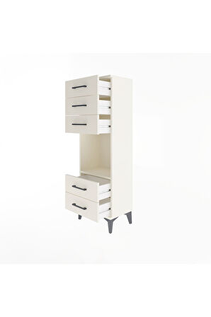 Arges Dolap Tek Raflı 5 Çekmeceli 44x30x134 Aytaşı-Aytaşı