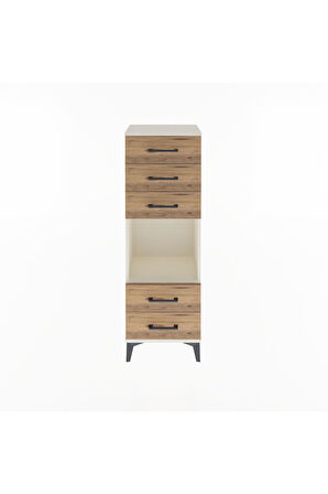 Arges Dolap Tek Raflı 5 Çekmeceli 44x30x134 Aytaşı-Çam