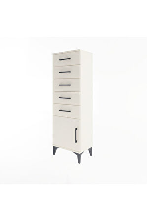Arges Dolap 5 Çekmeceli Tek Kapaklı 44x30x134 Aytaşı-Aytaşı