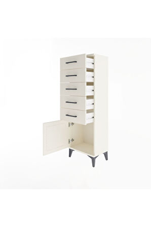 Arges Dolap 5 Çekmeceli Tek Kapaklı 44x30x134 Aytaşı-Aytaşı