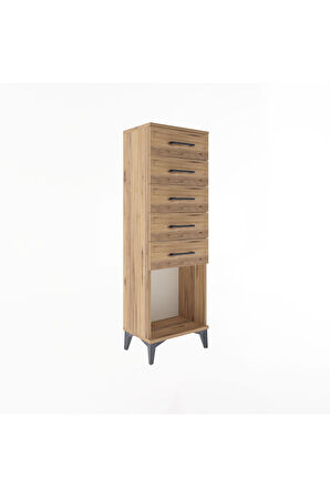 Arges Dolap 5 Çekmeceli 44x30x134 Çam-Çam