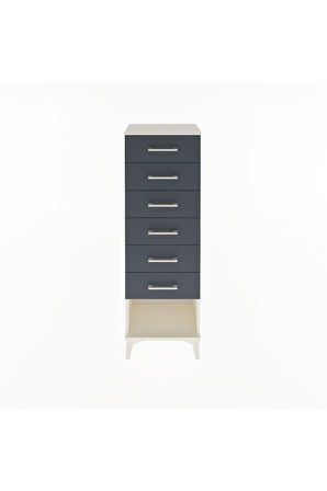 Arges Dolap 6 Çekmeceli 44x30x134 Aytaşı-Antrasit