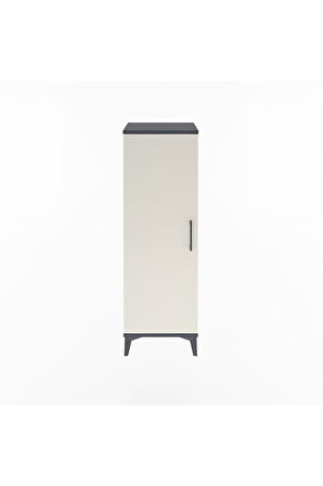 Arges Dolap Tek Kapaklı Tek Askılı 44x30x134 Antrasit-Aytaşı