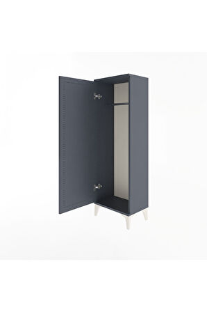 Arges Dolap Tek Kapaklı Tek Askılı 44x30x134 Antrasit-Antrasit